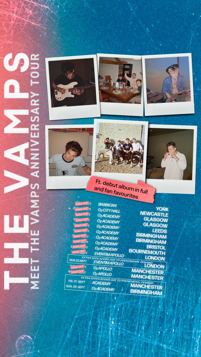 EXTRA TOUR DATES FOR MANCHESTER &amp; BIRMINGHAM NOW ON SALE! thevamps.komi.io