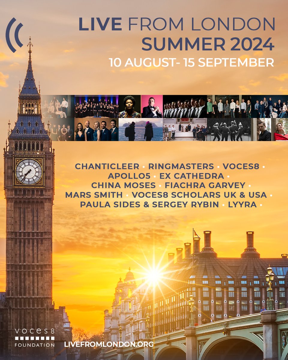 Happy World Music Day!

We're delighted to announce the stellar line-up for LIVE From London Summer 2024!

Get your season ticket now at livefromlondon.org