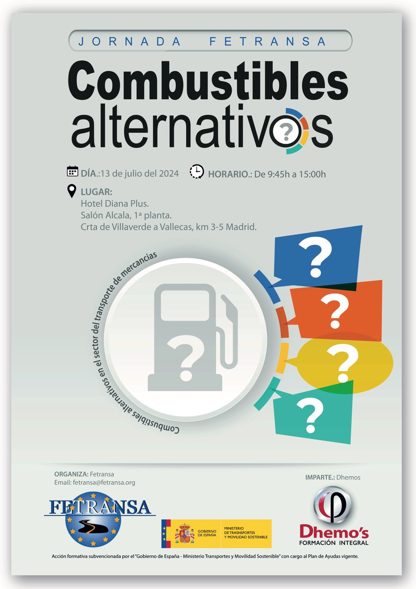 .@Fetransa organiza la jornada "Combustibles alternativos" Esta actividad, va dirigida a empresarios del sector, mandos intermedios y superiores interesados en la política de transporte por carretera. Financia <a href="/transportesgob/">Ministerio Transportes y Movilidad Sostenible</a> <a href="/fenatport/">Fenatport</a> …ociaciondetransportistasautonomos.com/descarbonizaci…
