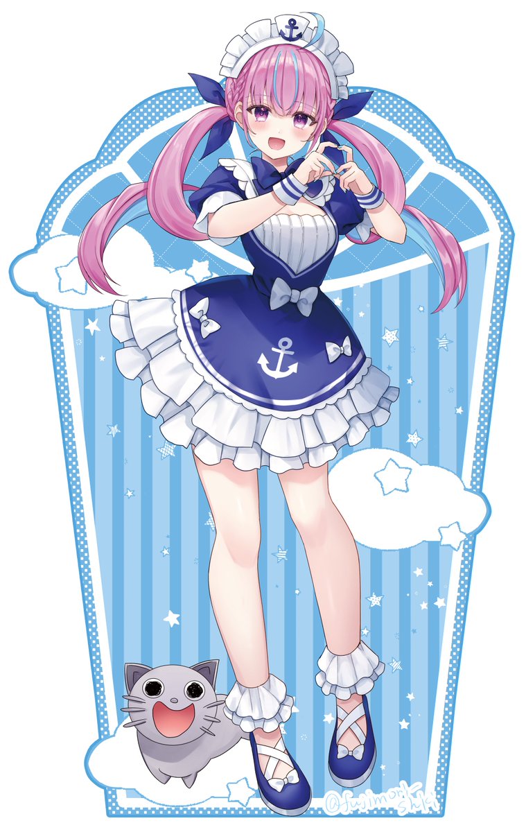 湊あくあ ,湊あくあ(通常) 「#あくあーと 」|藤森しき@5月COMITIAのイラスト