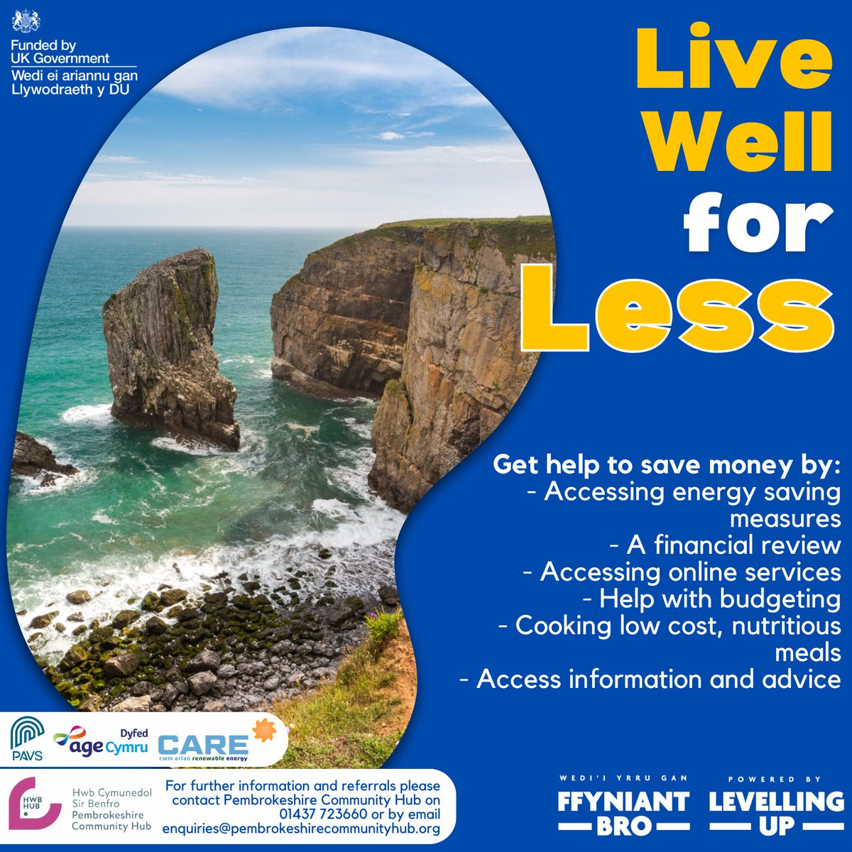 Pembrokeshire Community Hub (@pembshub) on Twitter photo 🫵 The Live Well For Less programme aims to help individuals and families take positive steps to maximise their income and reduce their expenditure.
👉 For further information, guidance and support please contact <a href="/PembsHub/">Pembrokeshire Community Hub</a>:
☎️ 01437 723660
#pembrokeshire <a href="/PembsPAVS/">Pembrokeshire Association of Voluntary Services</a> <a href="/WWAMH/">wwamh</a> 🫵 The Live Well For Less programme aims to help individuals and families take positive steps to maximise their income and reduce their expenditure.
👉 For further information, guidance and support please contact <a href="/PembsHub/">Pembrokeshire Community Hub</a>:
☎️ 01437 723660
#pembrokeshire <a href="/PembsPAVS/">Pembrokeshire Association of Voluntary Services</a> <a href="/WWAMH/">wwamh</a>