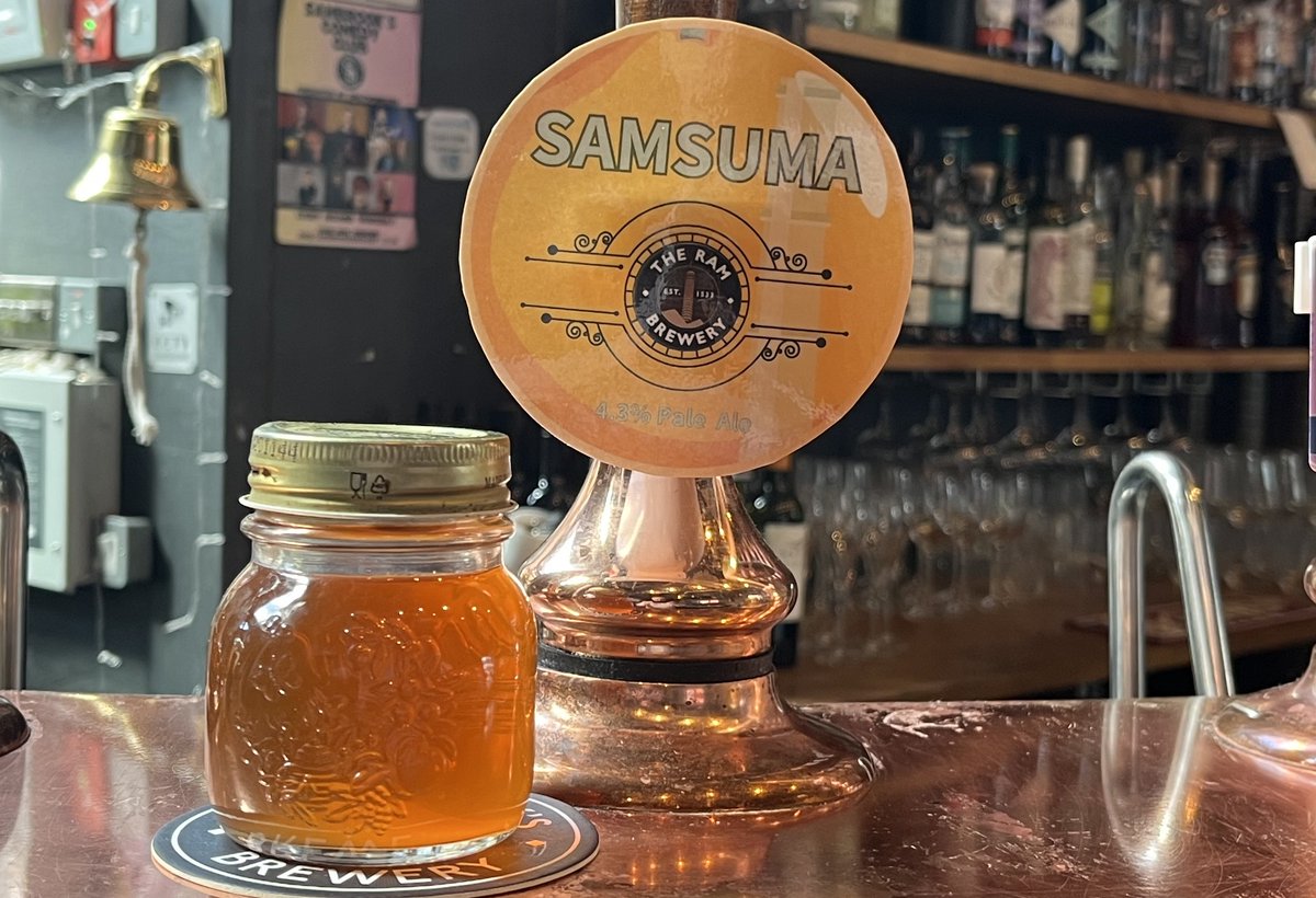 RamQuarter's tweet image. We raised a pint glass (or two) of @SambrooksBrew's specially brewed Samsuma at the weekend to celebrate Beer Day Britain. Cheers to beer!