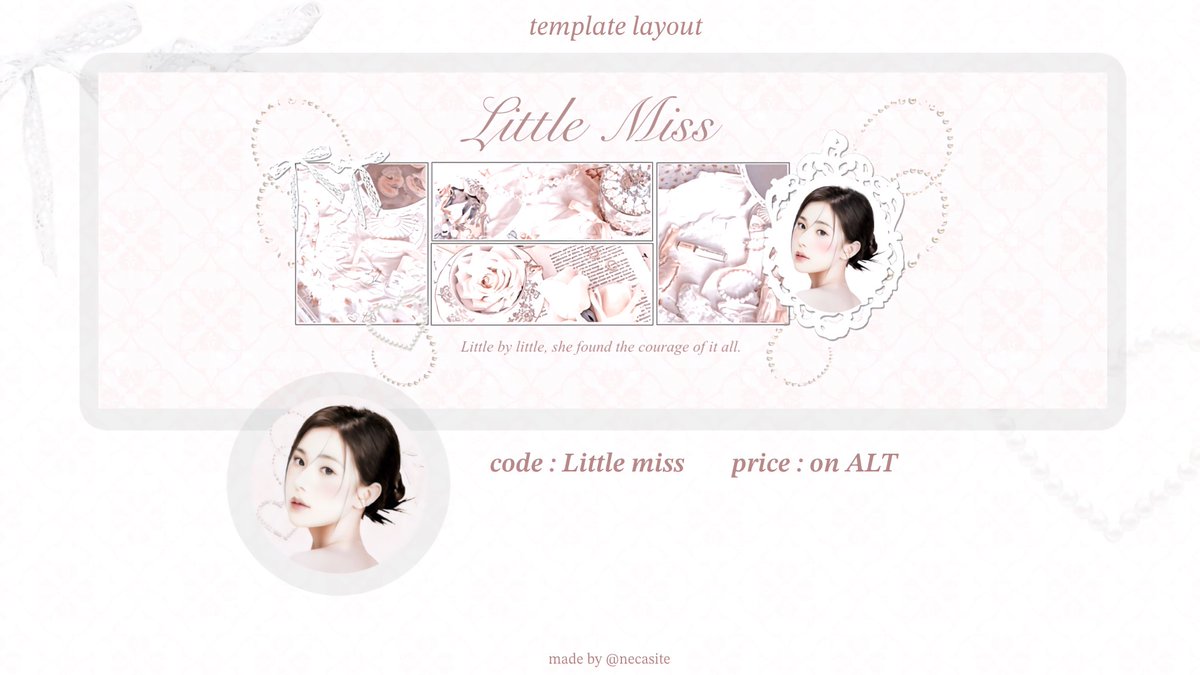 necasite's tweet image. help repost? thankyou!

haloo, nessa ada 3 template layout coquette file IPV yang bisa di take sekarang via DM. price tertera di ALT. bisa FULLPAY/DP yaa. sebut code nya di dm! 

#zonauang