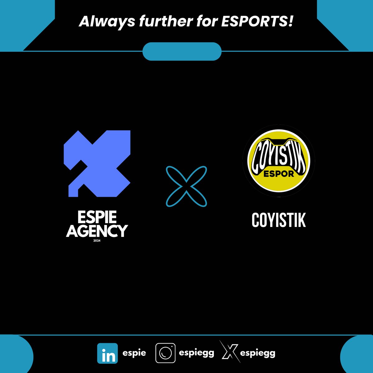ESPIE olarak espor ekosisteminde ikinci iş birliğimizi sizlere duyurmanın heyecanını yaşıyoruz.    

2024-2025 sezonunda COYISTIK haberciliğinin espor içerik üretimini üstleniyor olacağız. Bu heyecan dolu serüven için takipte kalın.