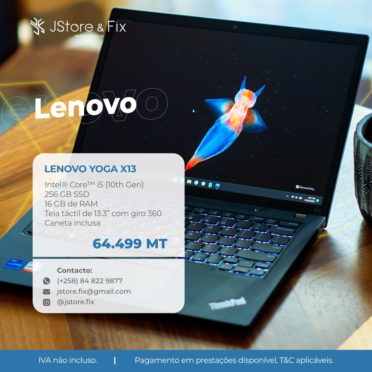 jstore_fix's tweet image. Seja mais produtivo com o Lenovo Thinkpad X13 Yoga, o laptop ideal para desenvolver os seus sonhos e negócios. 💻😍

Compre já na nossa loja. 💙

#Jstore #laptop #tablet #Lenovo #yoga #flexivel #2em1 #pcparatrabalho #trabalho #escola #escritório #thinkpad