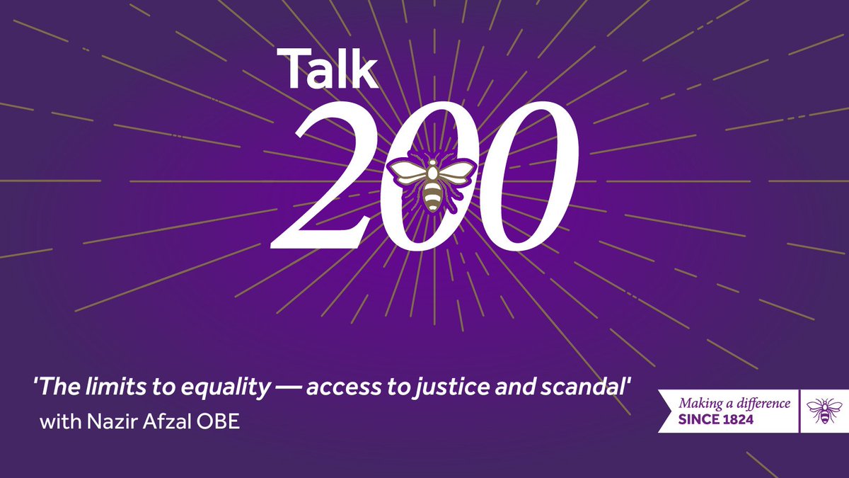 🎤 <a href="/nazirafzal/">nazir afzal</a> OBE, Chancellor of the University and former Chief Crown Prosecutor for north-west England, discusses inequalities in access to justice and a vision for fairer treatment across the legal system in the latest Talk 200 lecture.

▶️ manchester.ac.uk/discover/bicen…