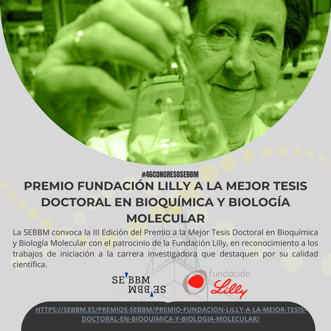 📣Ya puedes conocer a las ganadoras del Premio Fundación Lilly a la Mejor Tesis Doctoral en Bioquímica y Biología Molecular 2024,  que reconoce los trabajos de iniciación a la carrera investigadora que destaquen por su calidad científica. i.mtr.cool/okebywpken

<a href="/SEBBM_es/">SEBBM</a>