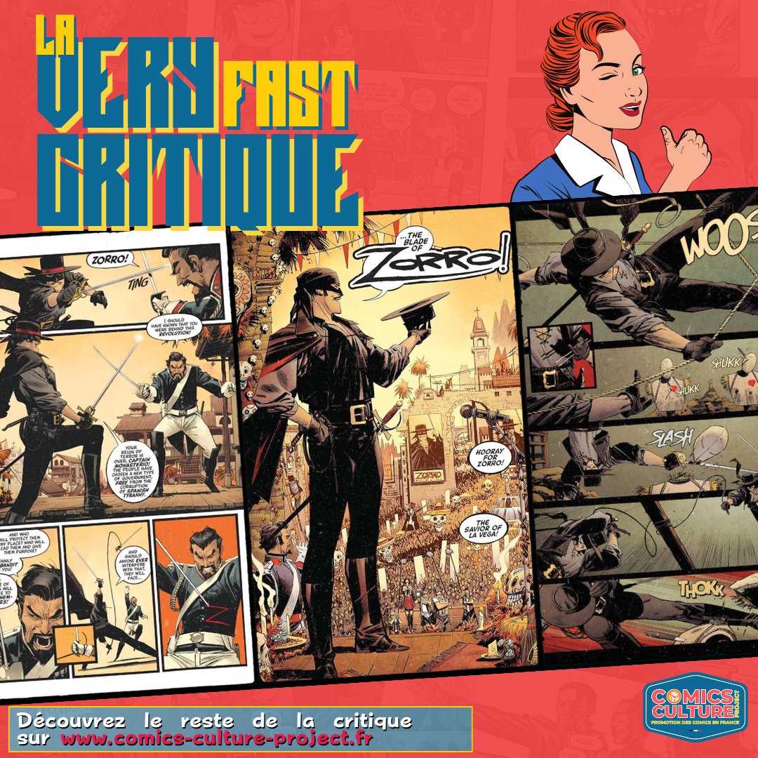 Zorro: d'entre les morts
🖋️: Sean Murphy
📕: <a href="/Urban/">Urban</a> Comics

Aujourd'hui sort Zorro: d'entre les morts par Sean Murphy qui nous offre un récit particulièrement dynamique sur l'héritage du justicier masqué, un récit que Thomas a beaucoup aimé.

En savoir +:
bit.ly/3z7uc6u
