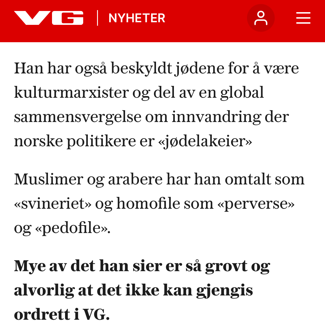 tophepahle's tweet image. Om det fortsatt var uklart er han som nå står tiltalt i Oslo tingrett for bla. å hevde at norske politikere er jødelakeier og at homofile = pedofile den samme fyren som Charter-Svein omtaler som "nyansert og klok», som en som «lyser godhet» og som han "digger".