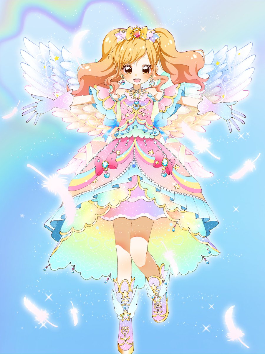 レインボーエトワールコーデ🌈🪽 #aikatsustars