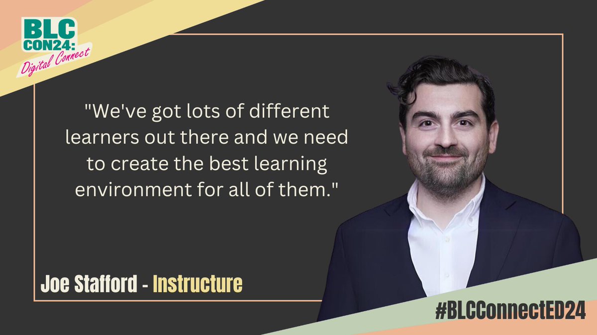 Such an important point from Joe about the importance of learning being accessible for everyone. #BLCConnectED24