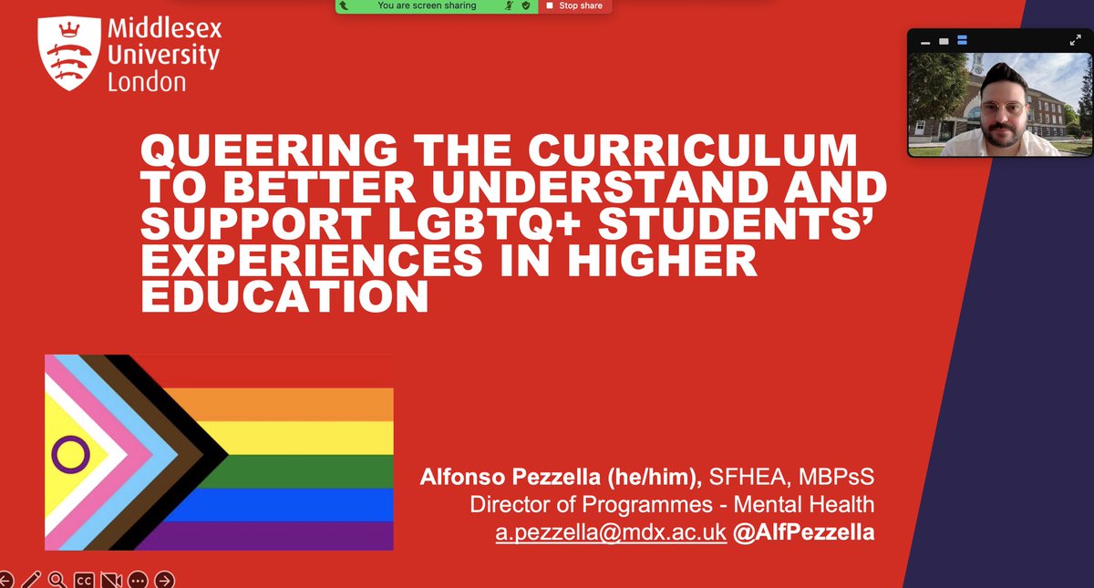 Alfonso Pezzella (@alfpezzella) on Twitter photo Delivering a talk on LGBT+ Inclusive Education <a href="/MiddlesexUni/">Middlesex University</a> as part of a roundtable discussion to celebrate pride month 🏳️🌈 🏳️⚧️ Delivering a talk on LGBT+ Inclusive Education <a href="/MiddlesexUni/">Middlesex University</a> as part of a roundtable discussion to celebrate pride month 🏳️🌈 🏳️⚧️