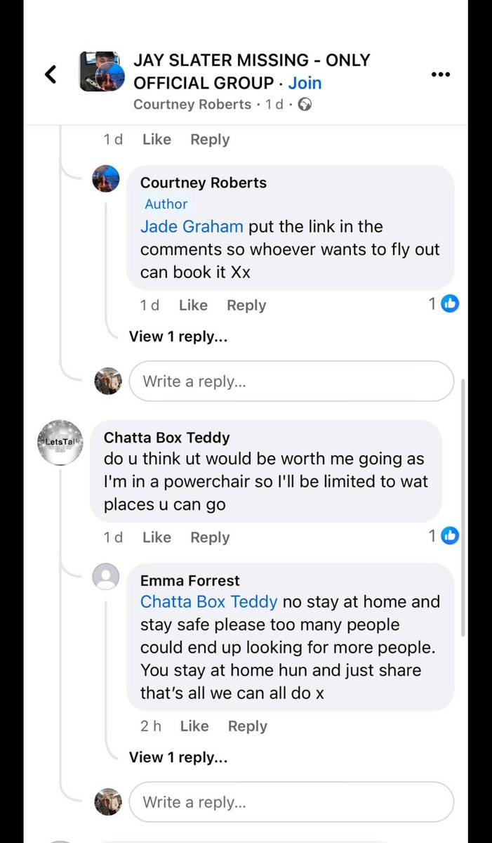 BuenoHames's tweet image. Top 4 best comments on the jay slater facebook group chat 😭