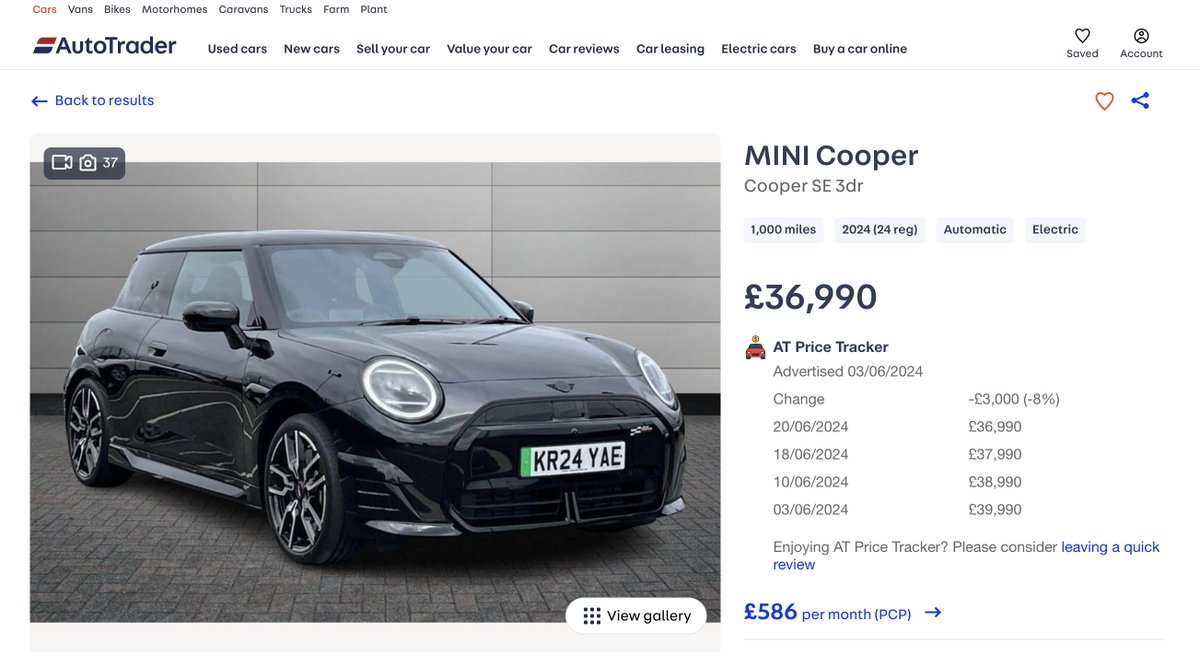MrZeroFuel's tweet image. 🤨 2024 Mini Cooper SE Sport Level 1 pack Vs Level 3 pack #electriccar #miniev