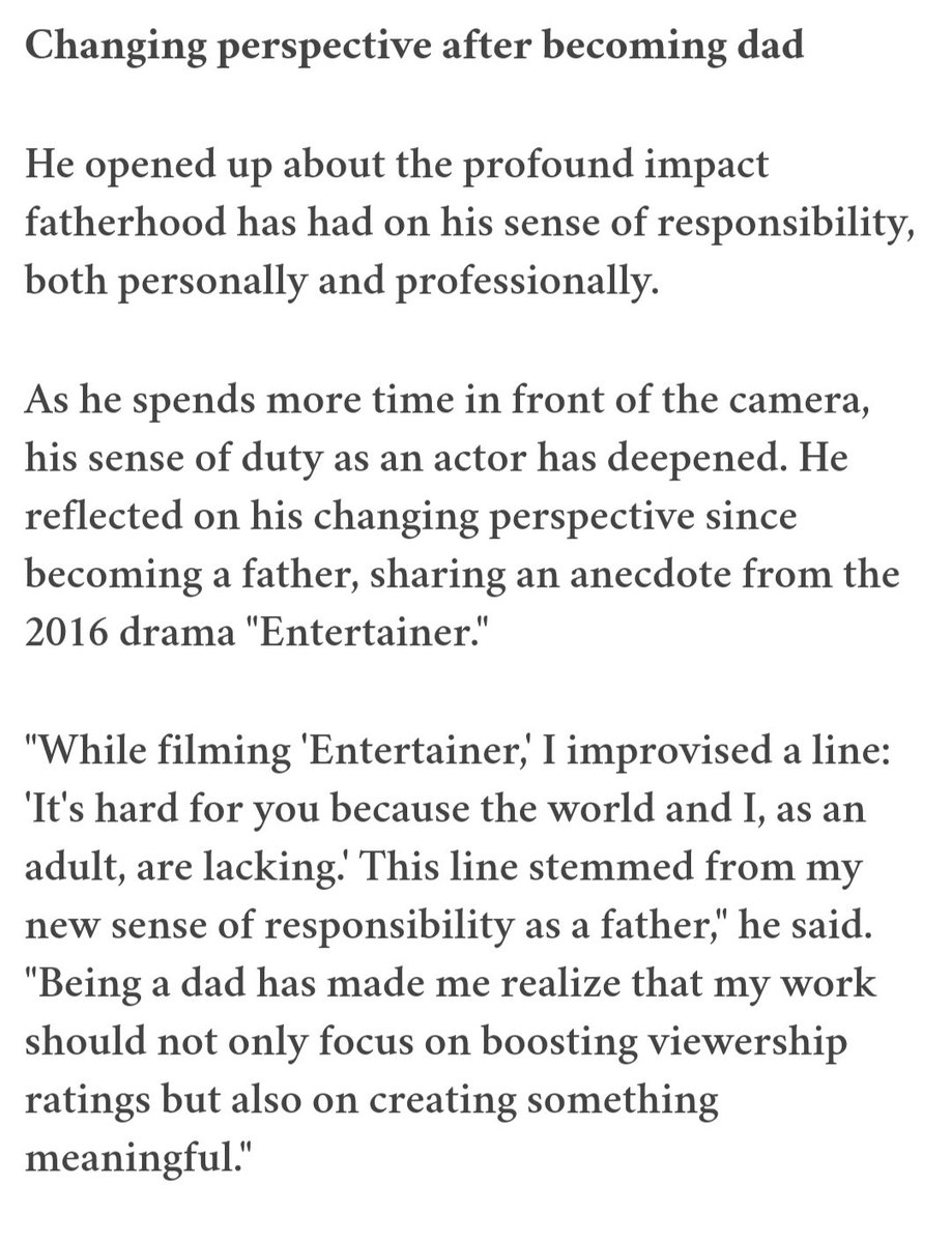 JustJisung__'s tweet image. how many times will this man shows everyone that he truly is a one in a million ❤️

-----

&quot;Being a dad has made me realize that my work should not only focus on boosting viewership ratings but also on creating something meaningful.&quot;

🔗koreatimes.co.kr/www/art/2024/0…