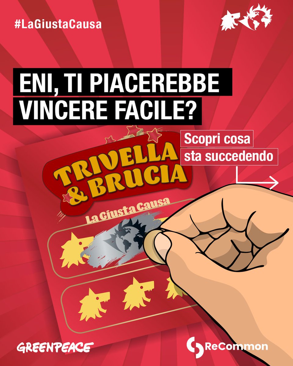 🔥 La crisi climatica è qui e ora, non possiamo più attendere.

⚖️ Per  questo motivo ReCommon e <a href="/Greenpeace_ITA/">Greenpeace Italia</a> , insieme a cittadine e  cittadini che hanno intrapreso La Giusta Causa, si sono rivolte alla  Corte di Cassazione, affinché il livello legislativo più alto definisca