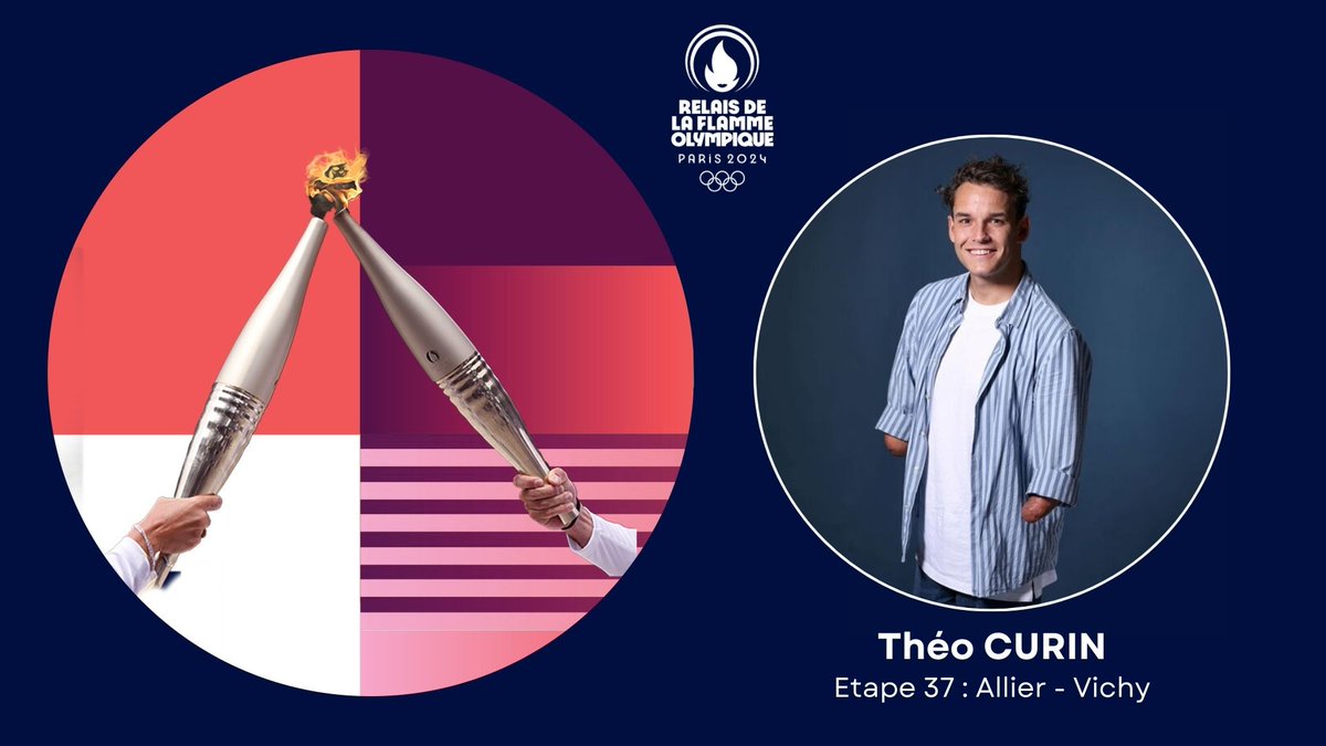 France TV Pro (@francetvpro) on Twitter photo 🔥 #Relaisdelaflamme #Paris2024
📍 Aujourd'hui, la #FlammeOlympique traverse une partie de l'Allier et de Vichy Communauté
🏊♂️ Le nageur paralympique et animateur, <a href="/TCurin/">Theo Curin</a>, allumera le chaudron à #Vichy
▶️ Le relais est tous les jours sur france.tv/paris-h24/dire… 🔥 #Relaisdelaflamme #Paris2024
📍 Aujourd'hui, la #FlammeOlympique traverse une partie de l'Allier et de Vichy Communauté
🏊♂️ Le nageur paralympique et animateur, <a href="/TCurin/">Theo Curin</a>, allumera le chaudron à #Vichy
▶️ Le relais est tous les jours sur france.tv/paris-h24/dire…