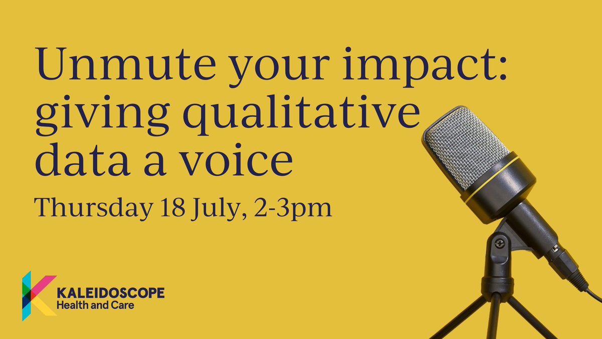 kscopehealth's tweet photo. Ever wonder how you can measure programme outcomes when the (quantitative) data is sparse, but the impact is real? 

Join us for 'Unmute your impact' - a session for anyone  passionate about achieving positive change, and showing that they’ve done it.
https://t.co/vFy2m7MV4G https://t.co/pvPeLoA7Pw
