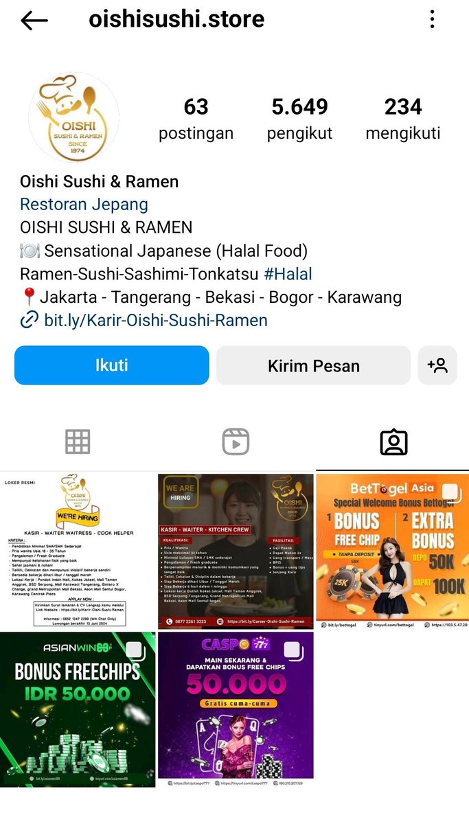 ___cuttiepaw's tweet photo. @tanyarlfes aku cek di postingan yang menandai akun tsb juga ada postingan judol https://t.co/3kZBylgm6k