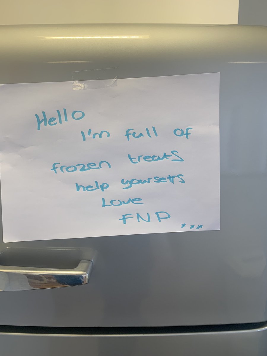 Neil Macdonald (@nmacdonaldbht) on Twitter photo Definitely a career first - a NHS staff fridge with a ‘help yourself’ sign. Top marks CYP! <a href="/DrTinaKenny/">Tina Kenny</a> Definitely a career first - a NHS staff fridge with a ‘help yourself’ sign. Top marks CYP! <a href="/DrTinaKenny/">Tina Kenny</a>
