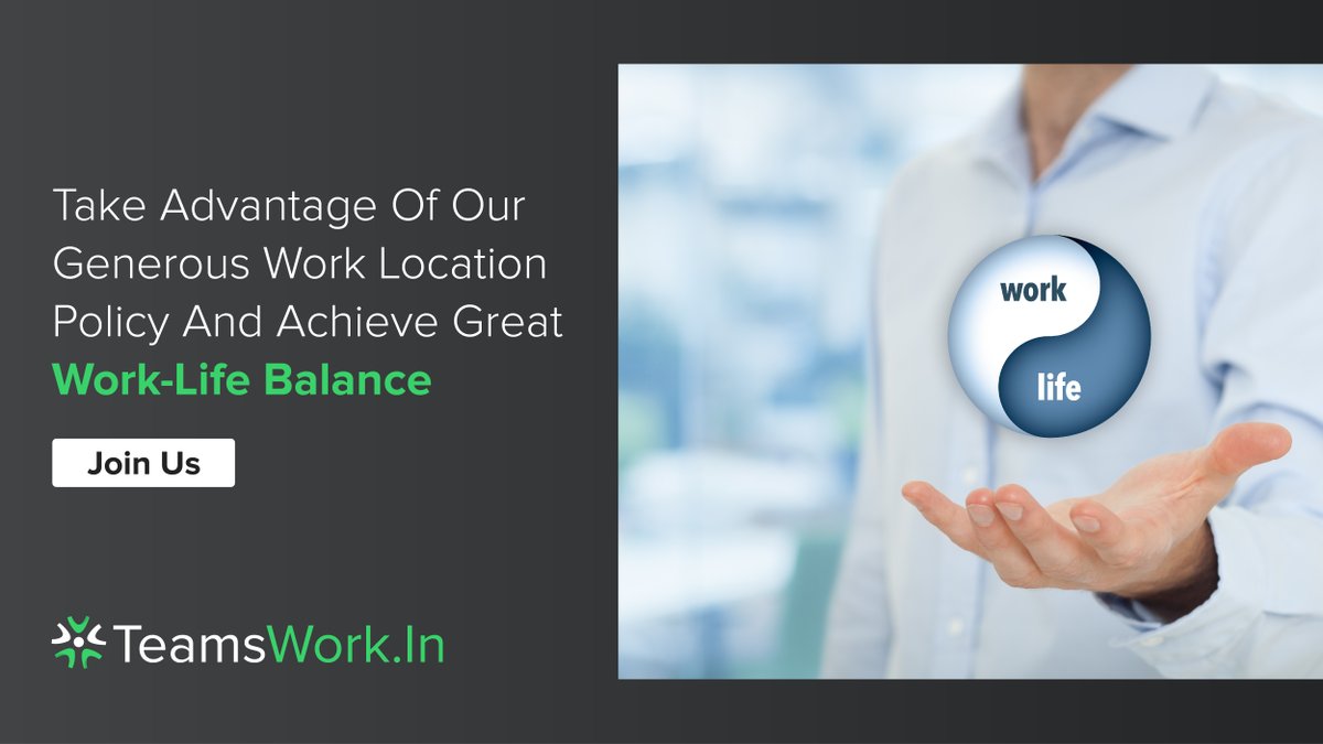 TeamsWorkIn's tweet photo. #TeamsWork offers flexible work hours and days through its generous location policies, promoting a healthy work-life balance. Join TeamsWork's #RemoteTeams to enjoy these and other benefits - https://t.co/6jbZrjhP5n

#remotework #remoteemployees #remoteworking #remotecompany https://t.co/9aj1qxgzOk