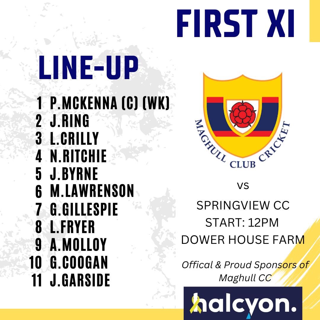 Maghull Cricket Club (@maghullcc) on Twitter photo The 1st XI kick off a weekend of cricket with a trip to <a href="/SVCC_11/">Spring View Cricket Club</a> on Saturday. Here’s how they’ll be lining up. The 1st XI kick off a weekend of cricket with a trip to <a href="/SVCC_11/">Spring View Cricket Club</a> on Saturday. Here’s how they’ll be lining up.