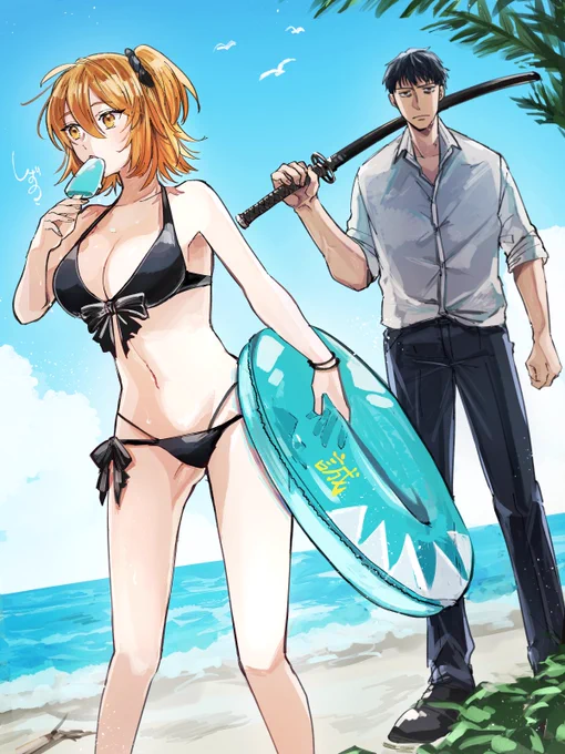 ペン試し書きの一ぐだちゃん 後方彼氏面も好きですが、はじめちゃんは後方警備員面だと思う