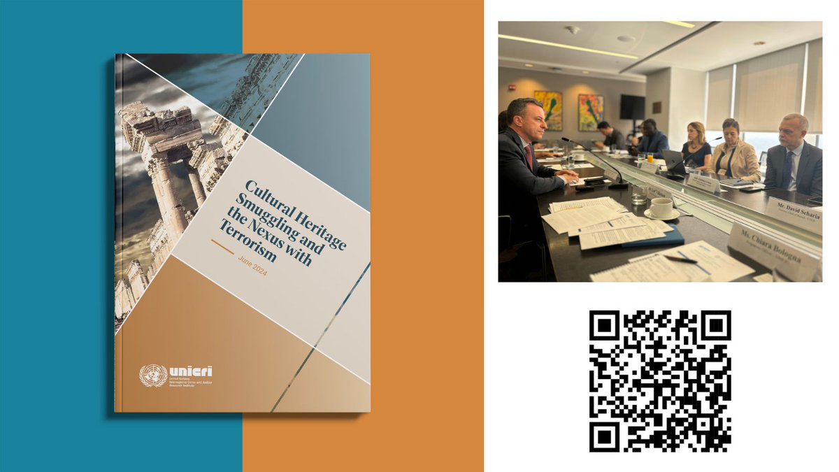 UNICRI's tweet photo. #CulturalHeritage smuggling is not a victimless #Crime.
Our🆕report📚clearly outlines its #nexus with #terrorism.
#UNICRI is committed to a safer, more secure and culturally rich world🗺️.
🙏@ItalyUN_NY 🇮🇹 🤝🏛️
@UAEMissionToUN @CyprusinUN @UN_CTED https://t.co/gUCSjMSDTG