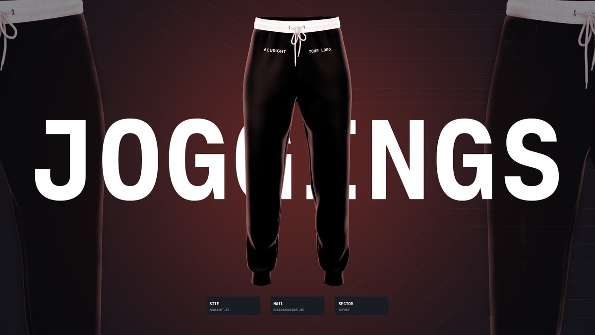 acusight's tweet image. 🌟 Découvrez notre produit de la semaine : les joggings personnalisables Acusight !

Alliez style, confort et qualité avec nos joggings personnalisés, conçus par nos graphistes talentueux. Que ce soit pour vos compétitions ou pour un look décontracté, nos joggings proposent une…