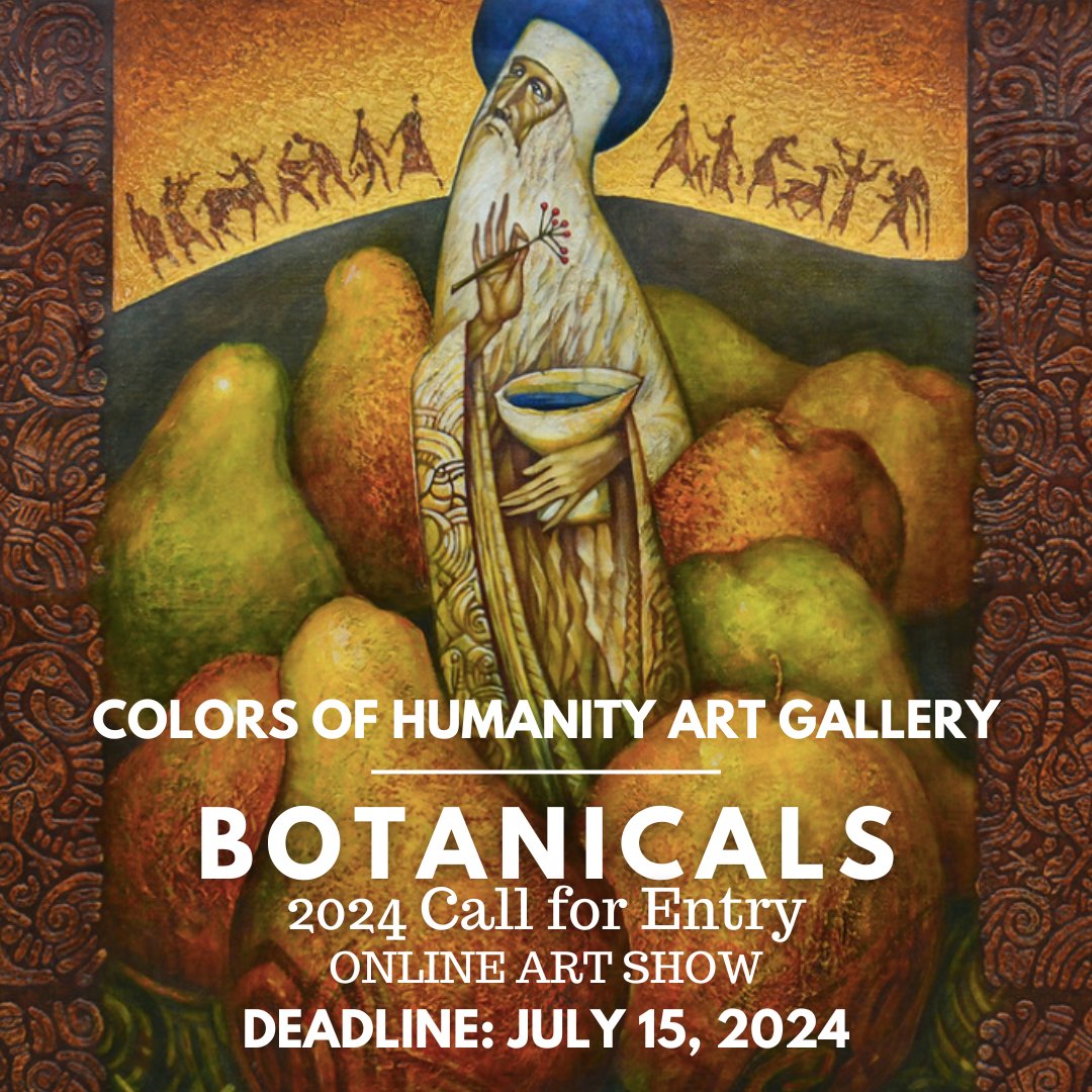 artcontests's tweet image. Colors of Humanity Art Gallery - "BOTANICALS" 2024 Call for Entry - Online Art Show - DEADLINE: July 15, 2024. theartlist.com/colors-of-huma…

#TheArtList #ColorsofHumanityArtGallery #BOTANICALS
