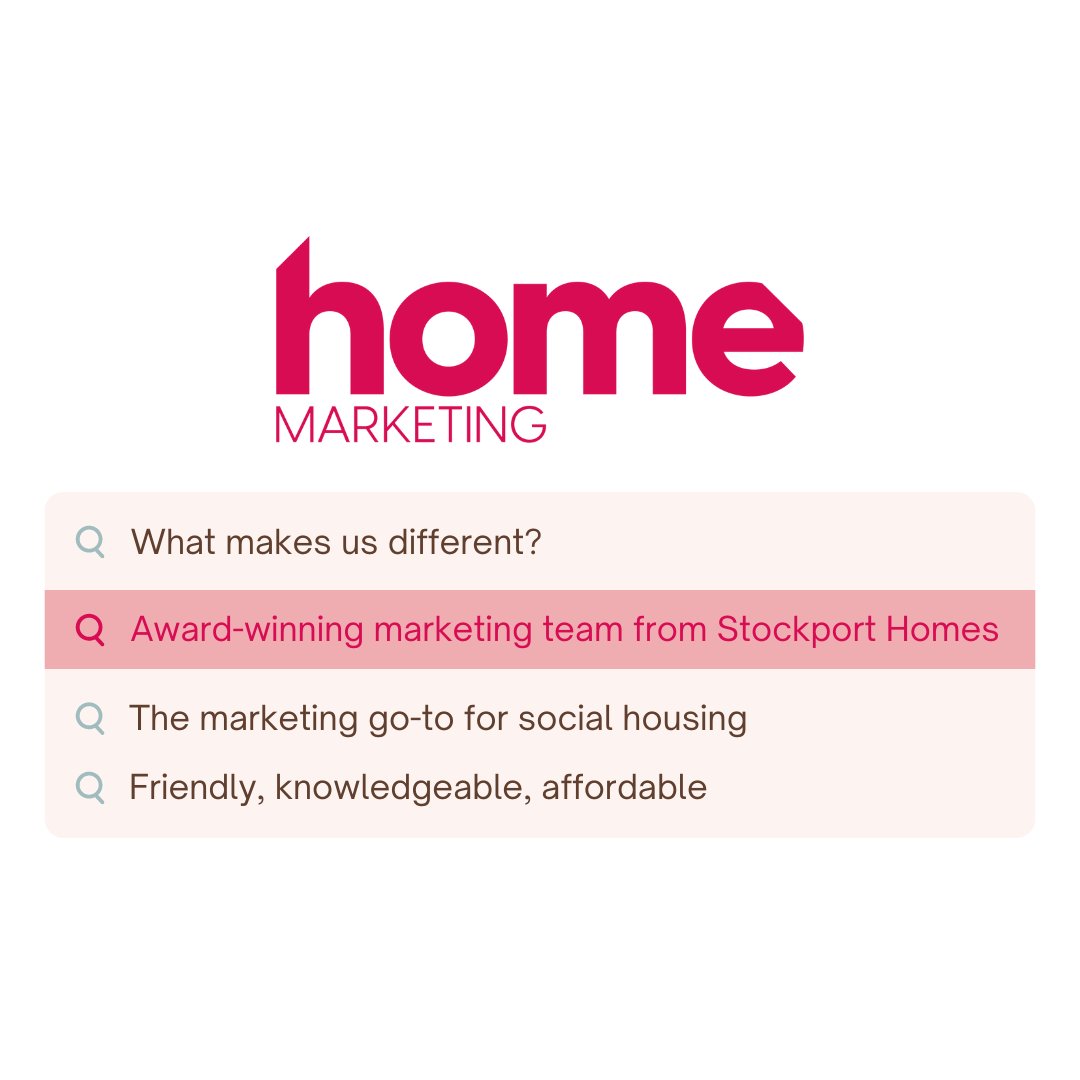 If you're new around here then let us reintroduce ourselves... We are Home Marketing, a unique, not-for-profit marketing agency based in Stockport 🙌 

We work with socially led clients who provide services to benefit both people and place. Sound like you? Get in touch 😊