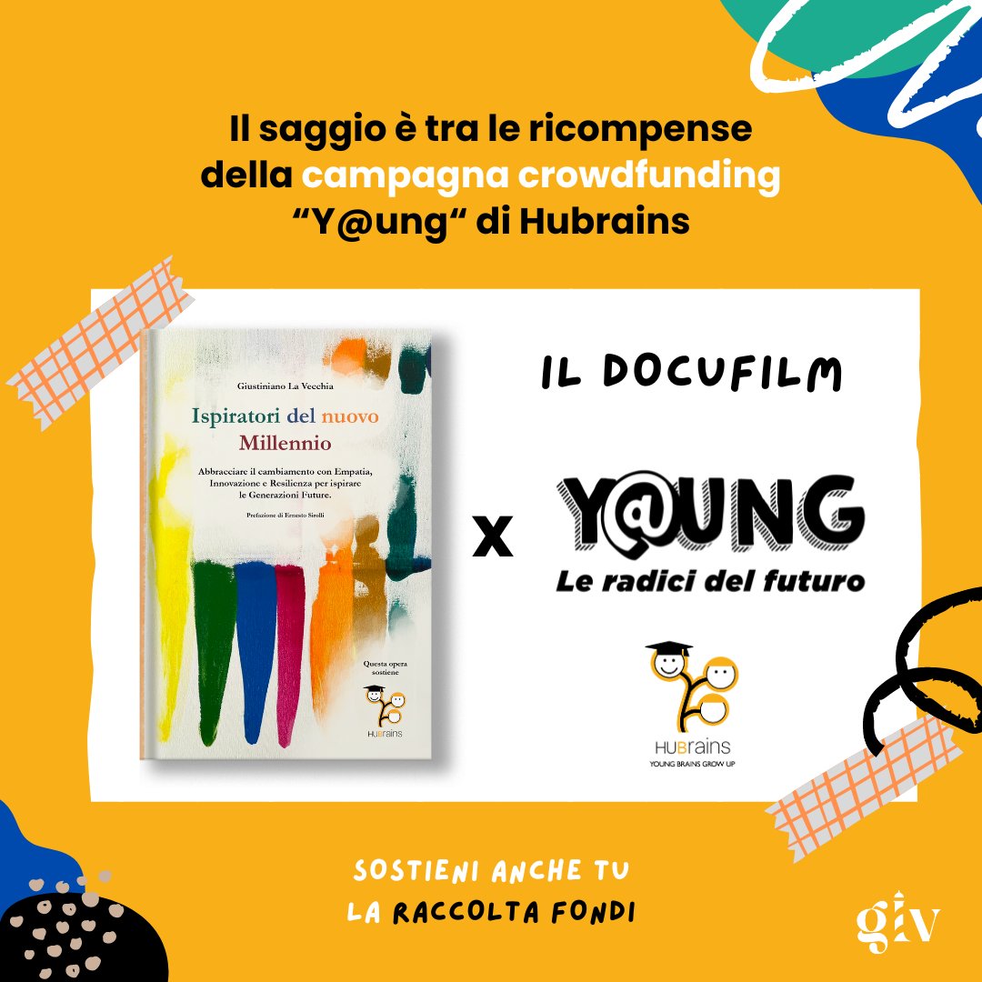 Il saggio "Ispiratori del nuovo Millennio" è tra le ricompense della campagna crowdfunding di Hubrains!

Contribuisci a dare voce ai giovani, esplora le loro sfide e sogni per il futuro.

Sostieni il progetto e scopri di più: eppela.com/projects/11143