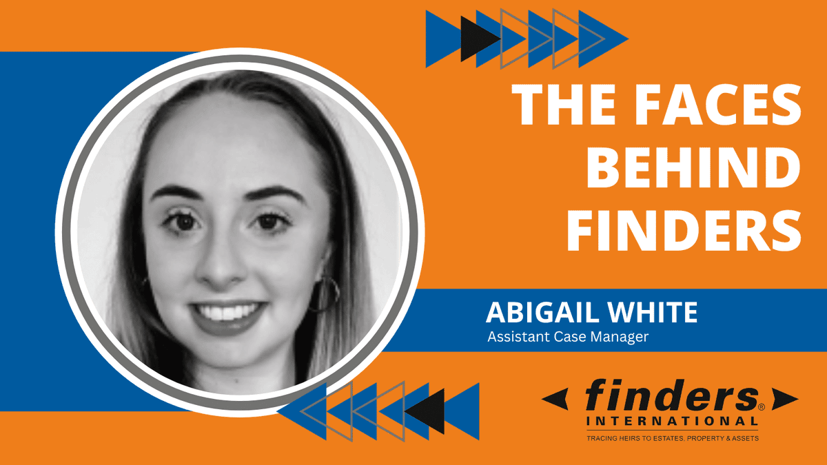 findersprobate's tweet photo. In this Q&A series, we shine a spotlight on the individuals behind #FindersInternational.
'The Faces Behind Finders - Abigail White, Assistant Case Manager' ๐๐ฝ https://t.co/O7cCOEnJe1
#findersfriday #findersinternational #probateresearch #probategenealogy #heirhunters https://t.co/2HmElxWfWU