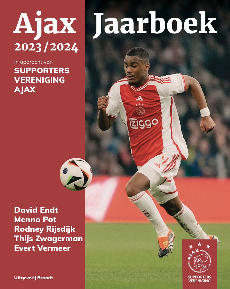 Het is er weer: het #Ajax Jaarboek 2023/2024. 

#Branie geeft een exemplaar weg (en dat doen we bij de start van het nieuwe seizoen nog een keer). 

Volg ons, retweet dit bericht en ding mee! Op 28/6 wijzen we een winnaar aan!

(Meer info: mennopot.com/rampzalig-seiz…)