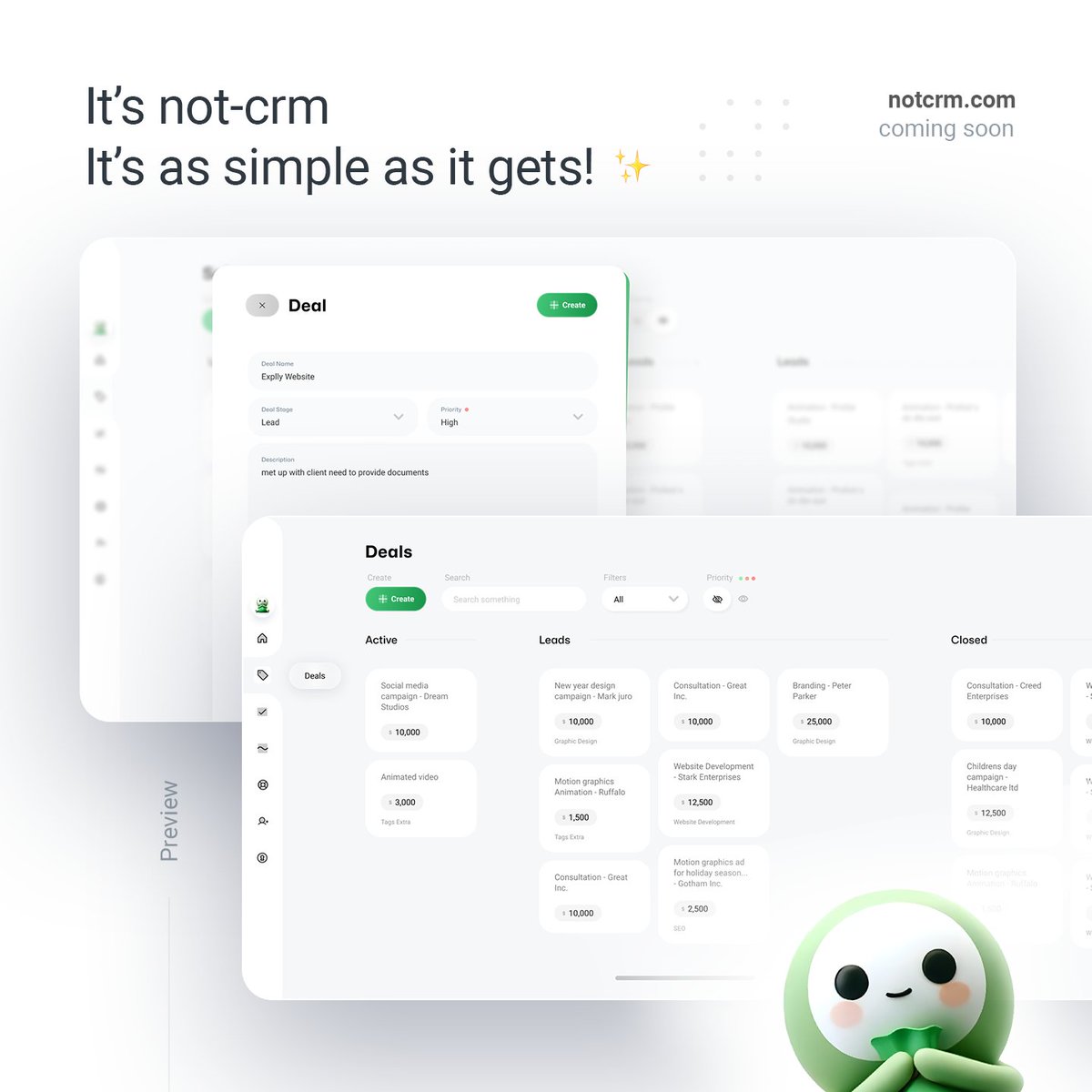 notjustacrm's tweet photo. Freelancers, Meet Your New bff: not-crm! Because even superheroes need a sidekick to handle the boring stuff

#ui #productdesign #sass #freelance #startup #notcrm #not_crm https://t.co/YsWqZzPiZ7