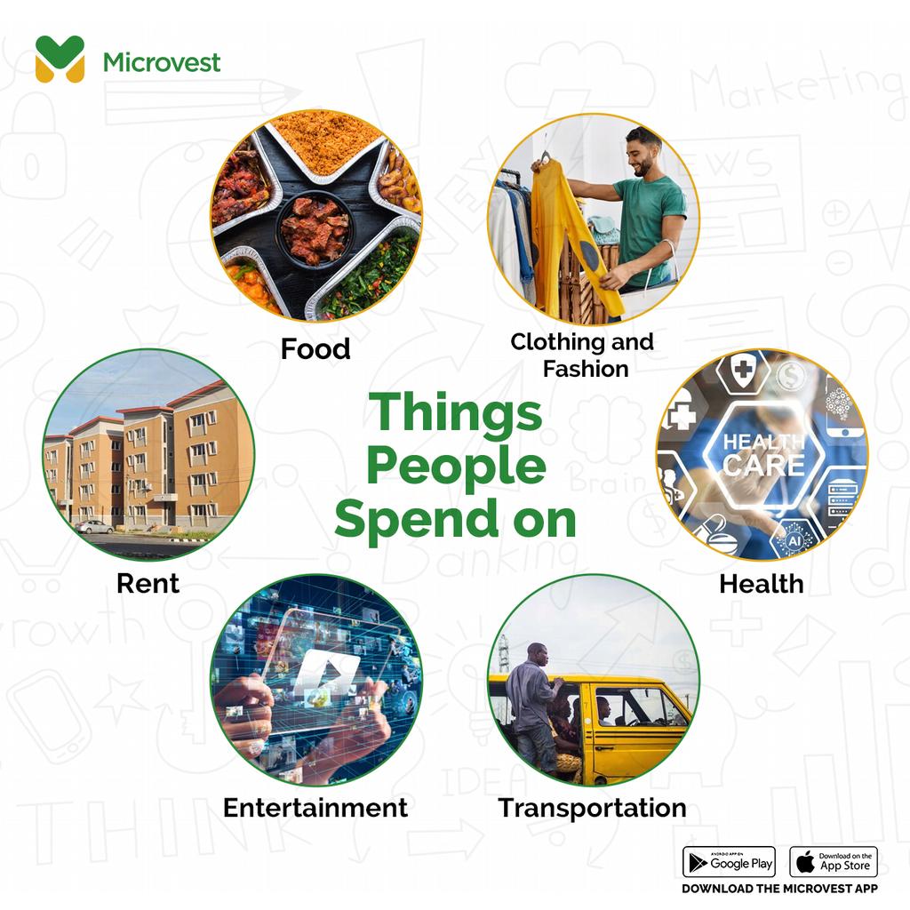 Microvest_ng's tweet image. What did you spend more on?

#tgif #nigeriaeconomy #spend #save #spendwisely #fintech #fintechsolution #microvest