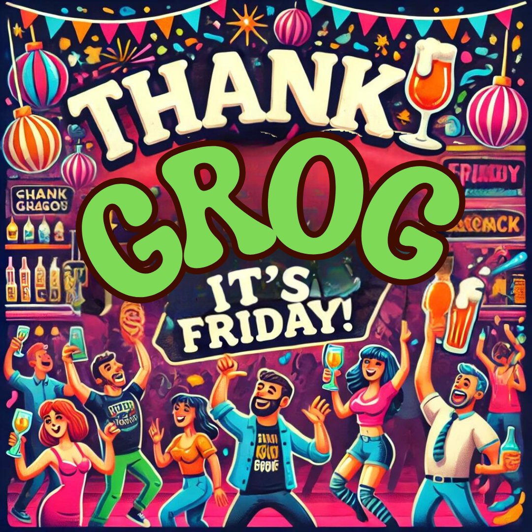 🍻🎉 Thank Grog It’s Friday! Time to celebrate and get $DRUNK! 🌿🥳

Raise a glass to the end of the week

Cheers to everyone who's part of this wild ride! 🦥🚀

#TGIF #Crypto #WeekendVibes
