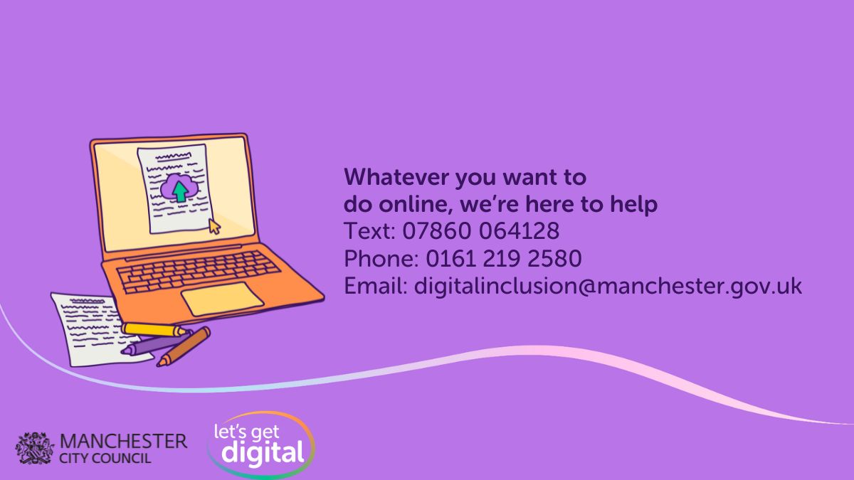 Let's Get Digital Manchester (@letsgetdigimcr) on Twitter photo If you would like help with voter ID online applications from your home, our Digital Champion volunteers can help. They can support you either online or on phone.
Please email digitalinclusion@manchester.gov.ukor text 07860 064128. If you would like help with voter ID online applications from your home, our Digital Champion volunteers can help. They can support you either online or on phone.
Please email digitalinclusion@manchester.gov.ukor text 07860 064128.