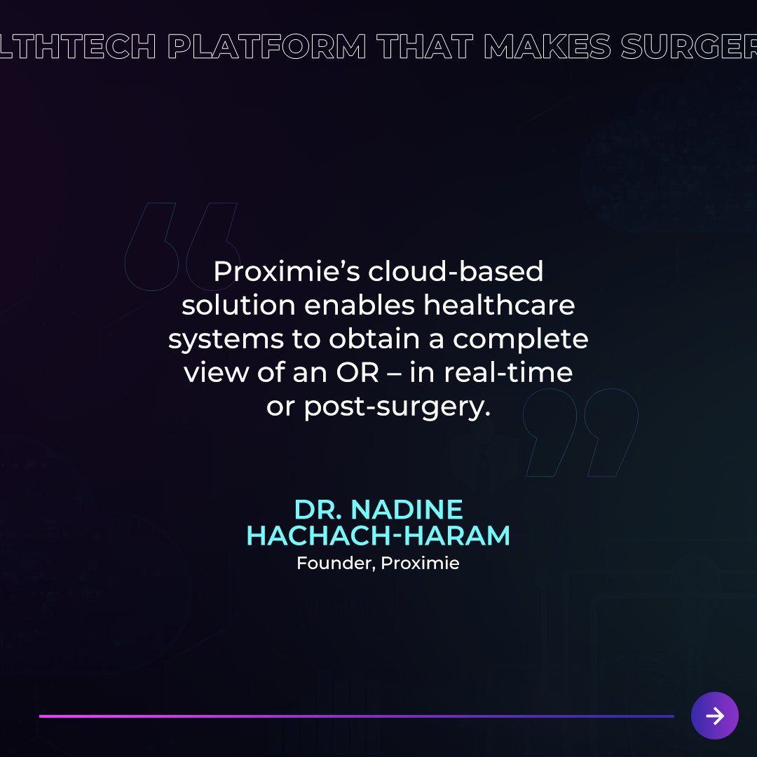 LEAPandInnovate's tweet photo. Dr. Nadine Hachach-Haram @DrNadineHH (Founder of @Proximie) has developed a cloud-based solution to a very physical problem: 

“Over five billion people – nearly two-thirds of the global population – lack access to safe surgery.”  

Proximie enables surgeons and other healthcare professionals to collaborate, train, and assist each other remotely; by providing a complete view of the operating room (OR) or intervention suite. 

We asked Hachach-Haram about the challenges she’s faced in bringing this platform to market. Read the full interview on our blog now – https://t.co/qjahmO4f1M

#LEAP25 #cloudsolutions #healthtech