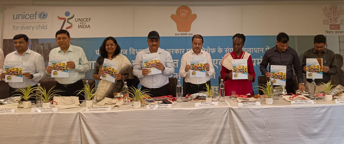 Exciting News!

<a href="/PRD_Bihar/">Panchayati Raj Department, GoB</a>, in collaboration with UNICEF India, has piloted the Child-Friendly Gram Panchayat initiatives in Purnia and Araria.

Learnings of these are being scaled across all Gram Panchayats, starting with Kosi and Purnia. Guidelines, reports, and more were
