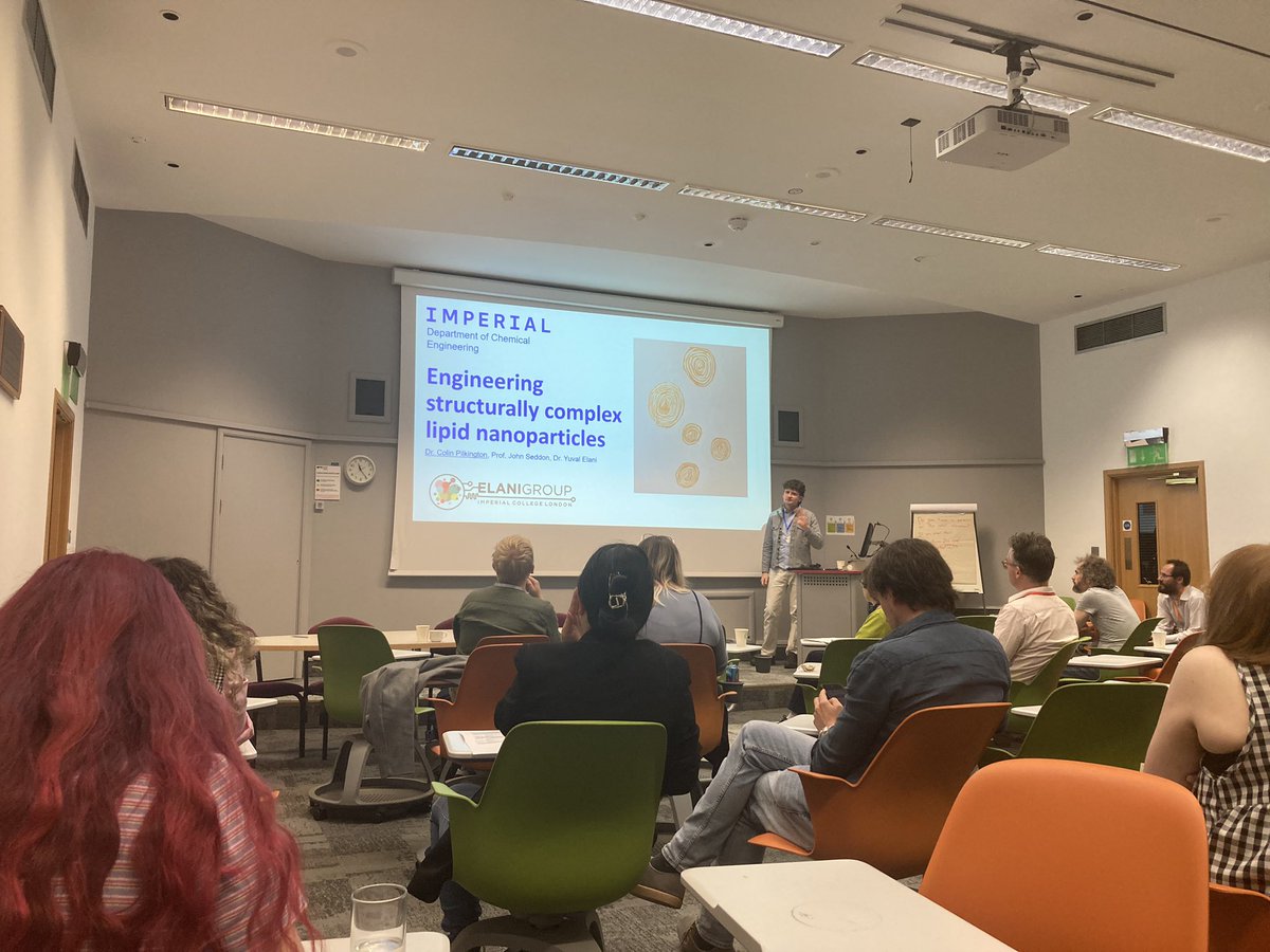 Early Career Colloid Network (@eccolloid) on Twitter photo <a href="/bonlab/">Stefan Bon ๐ณ๏ธโ๐๐ธ</a> <a href="/dyneval/">Dyneval Ltd</a> Our next speak is Colin Pilkington describing his work on lipid nanoparticles. <a href="/bonlab/">Stefan Bon ๐ณ๏ธโ๐๐ธ</a> <a href="/dyneval/">Dyneval Ltd</a> Our next speak is Colin Pilkington describing his work on lipid nanoparticles.