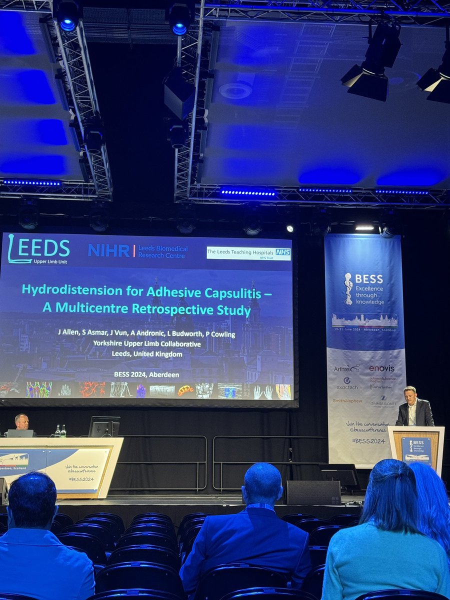 Well done James Allen, Yorkshire trainee, for presenting work on hydrodistension in frozen shoulders: a collaborative study across 6 Trusts in Yorkshire 
<a href="/LeedsUpperLimb/">LULU</a>