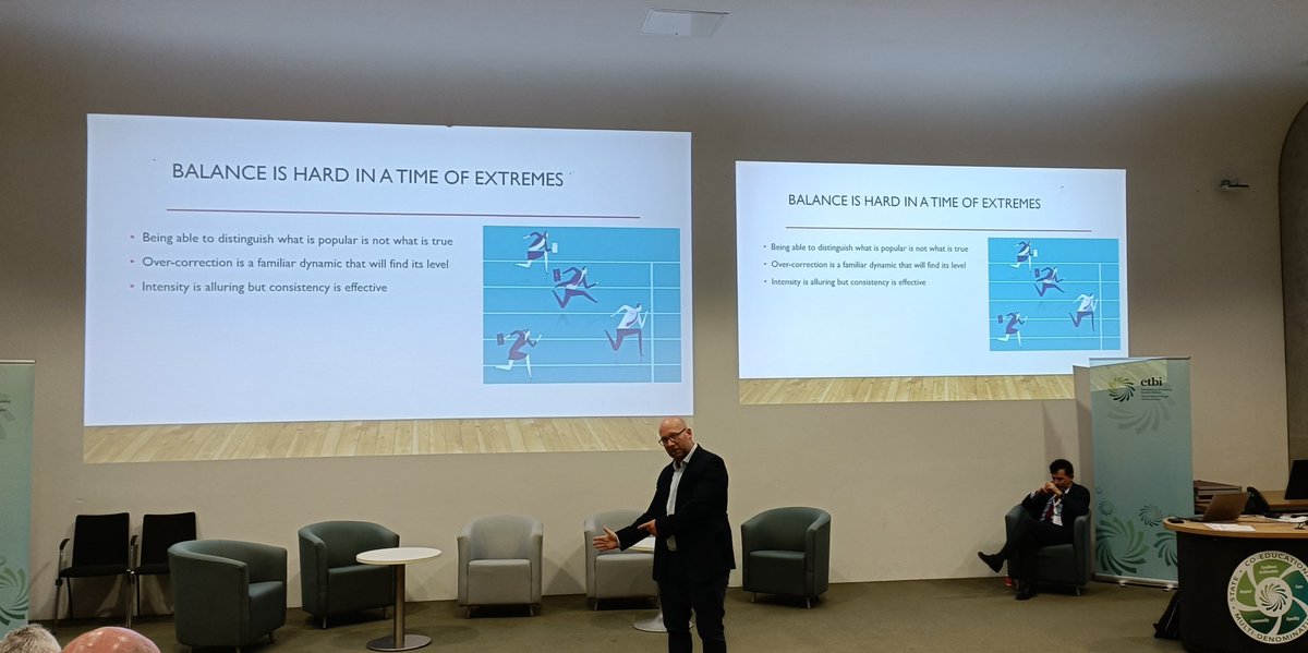 Outstanding keynote from <a href="/colnoc77/">Dr. Colman Noctor</a> <a href="/ETBIreland/">ETBI</a> summer school. Fascinating insights on negative impact of the rise of individualism on our wellbeing, connection with the world. Loneliness is an epidemic! Not about pursuit of happiness but rather happiness is found in the pursuit.