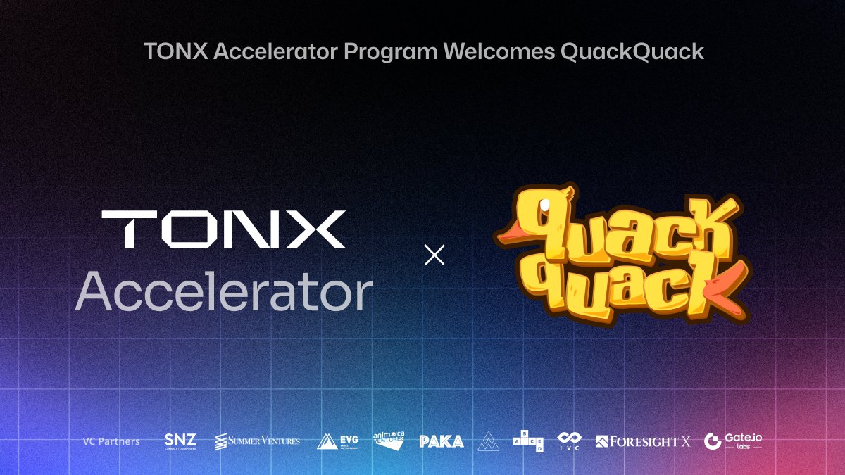 TONX 💎 (@tonx_studio) on Twitter photo 🎉 Excited to welcome <a href="/WeQuackQuack/">QuackQuack</a> to the 【TONX Accelerator Program】!
🦆 QuackQuack is a game dives into play-to-airdrop with friendly ducks.
⭐️ Pioneering GameFi on @Telegram
⭐️ Building a thriving GameFi community
⭐️ Enabling comprehensive GameFi and DeFi ecosystem
-
🦆🧵 🎉 Excited to welcome <a href="/WeQuackQuack/">QuackQuack</a> to the 【TONX Accelerator Program】!
🦆 QuackQuack is a game dives into play-to-airdrop with friendly ducks.
⭐️ Pioneering GameFi on @Telegram
⭐️ Building a thriving GameFi community
⭐️ Enabling comprehensive GameFi and DeFi ecosystem
-
🦆🧵