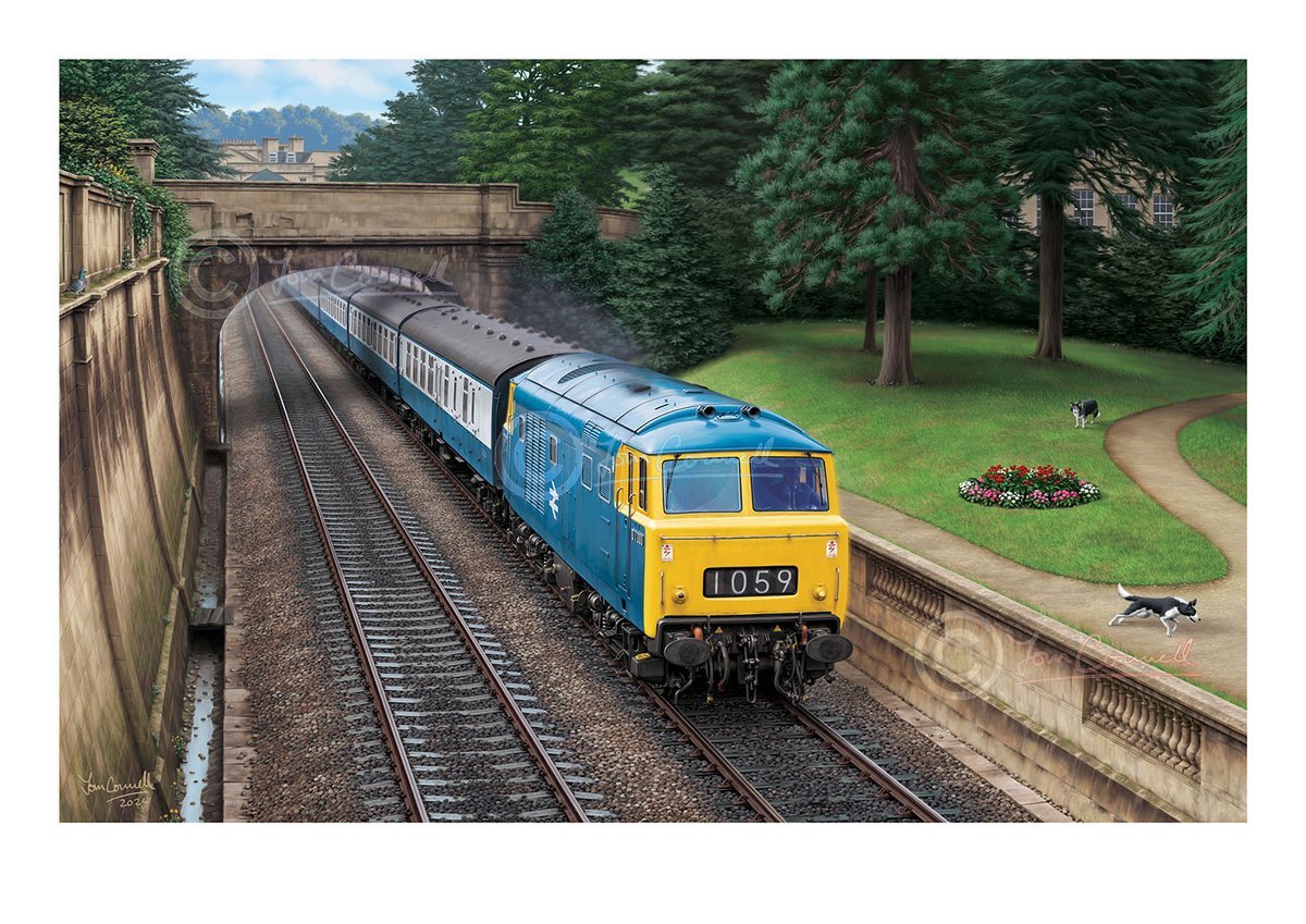 TomTheDoodler's tweet image. 'Racing The Train,' my latest limited edition print is now available from my store!
(link in profile)...
#Hymek #Bath #trains