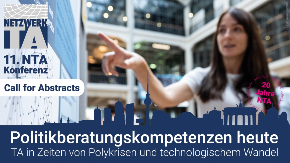 ITAS_KIT's tweet photo. 📢 CALL FOR ABSTRACTS 📢
Die #NTA11 widmet sich aktuellen Herausforderungen in der wissenschaftlichen #Politikberatung.

📅 18.-20. November 2024
📍 Berlin
➡ https://t.co/lMahRWBv2h

Reichen Sie bis zum 15. Juli 2024 Ihr Abstract ein! 📫
#Konferenz #CallForAbstracs #openTA #TA https://t.co/pKs56Dc4ga