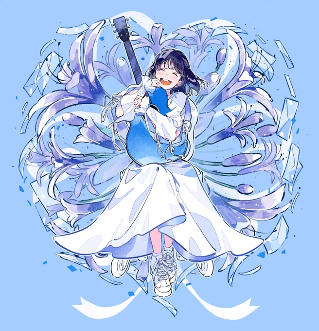「ユイカ」さんの大切な1st ライブ「Agapanthus」のキービジュアル描かせていただきました!「ユイカ」さんが込められたライブへの想いをわたしなりに形にしております。ついにライブまであと1週間切りましたね…!わたしまでどきどきです…