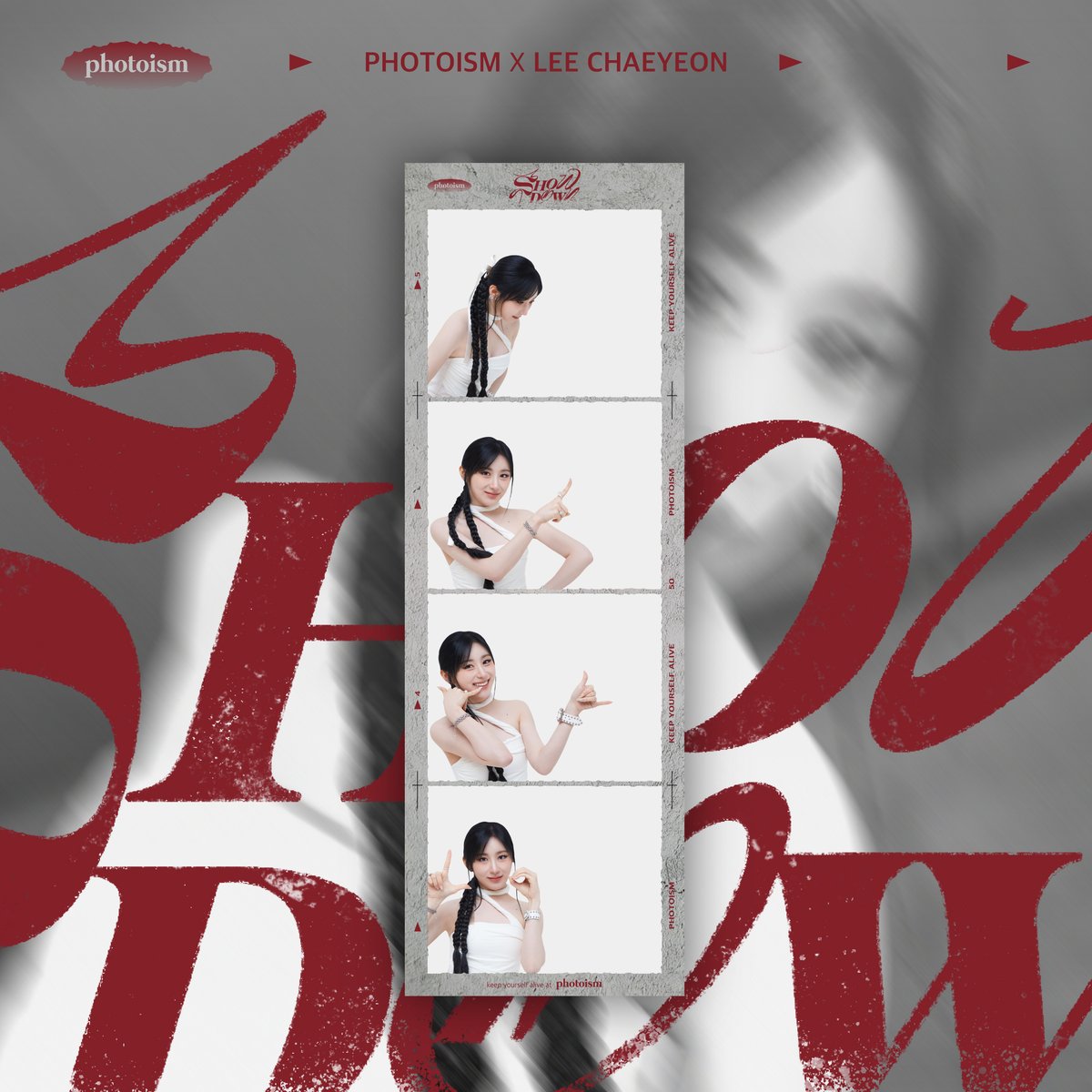 photoism_kr's tweet photo. PHOTOISM X 이채연
ARTIST FRAME OPEN !

To. 채리쉬🍒
채연깅이 준비한 선물 ~
미니 3집 [SHOWDOWN] 💞

그리고 ..
포 토 이 즘 🎁

다들 모엿 !

📆 7/1 – 7/14 https://t.co/OuaAmELUnW