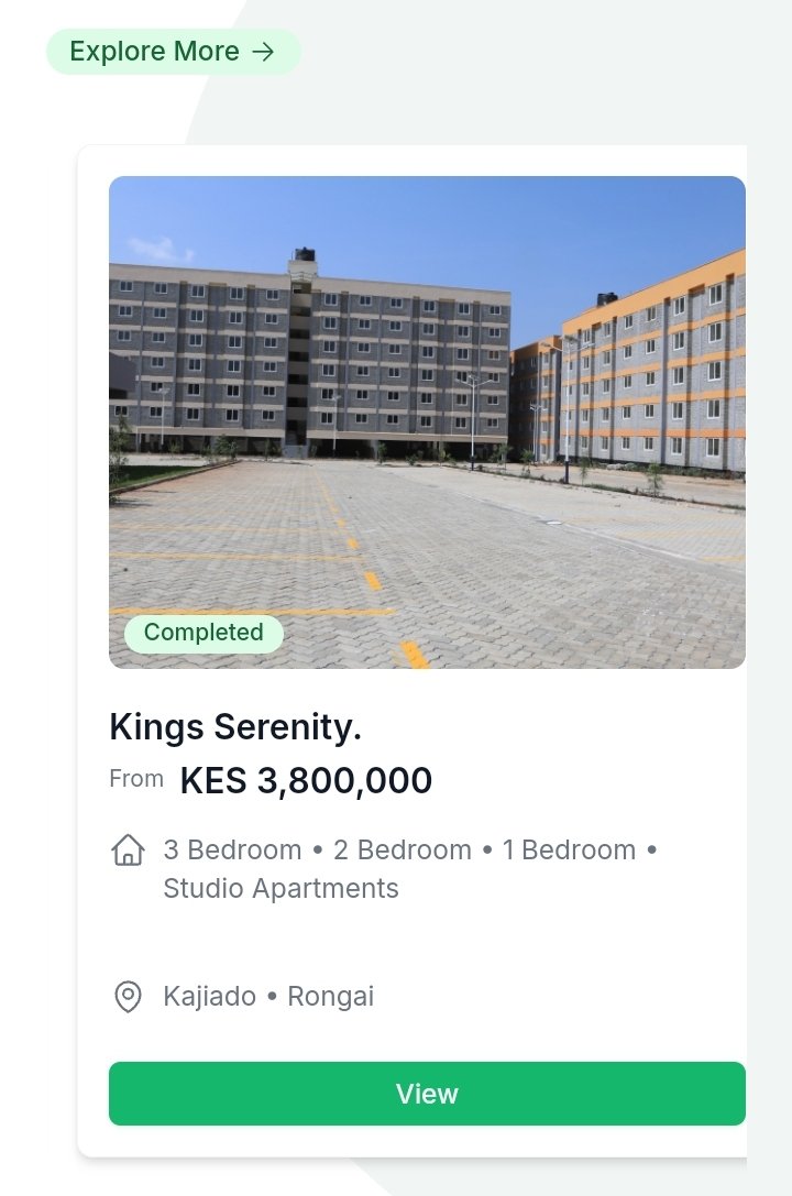 THREAD

COMPLETED &amp; ONGOING AFFORDABLE HOUSING PROJECTS

1. Kings Serenity in Rongai, Kajiado (completed)

Rex Masai | Okiya Omtata | Andrew Tate | Eric Omondi | Gen Z