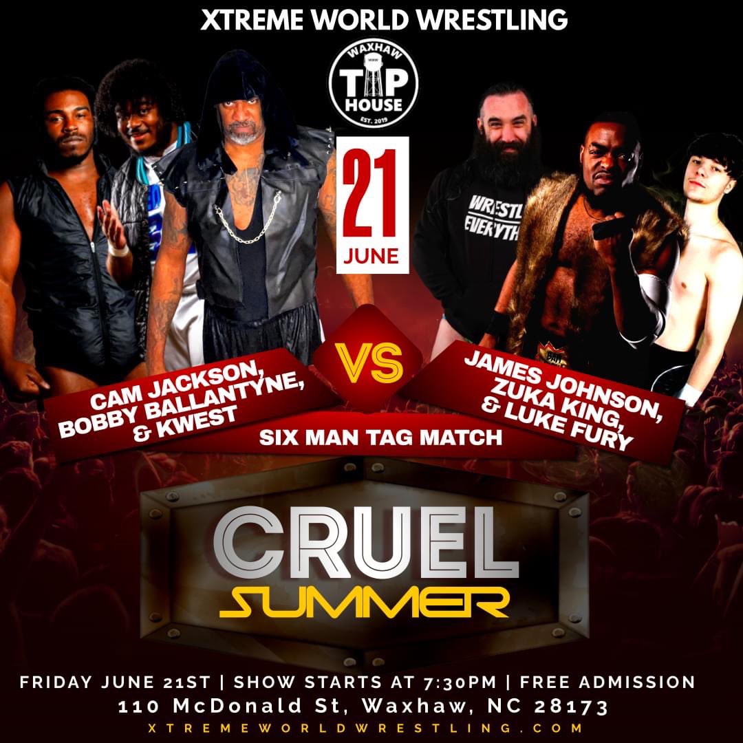 XwwOfficial's tweet image. #XWW will be at the Waxhaw Taphouse tonight for #CruelSummer2024! Can’t wait to see you there! #Free admission!